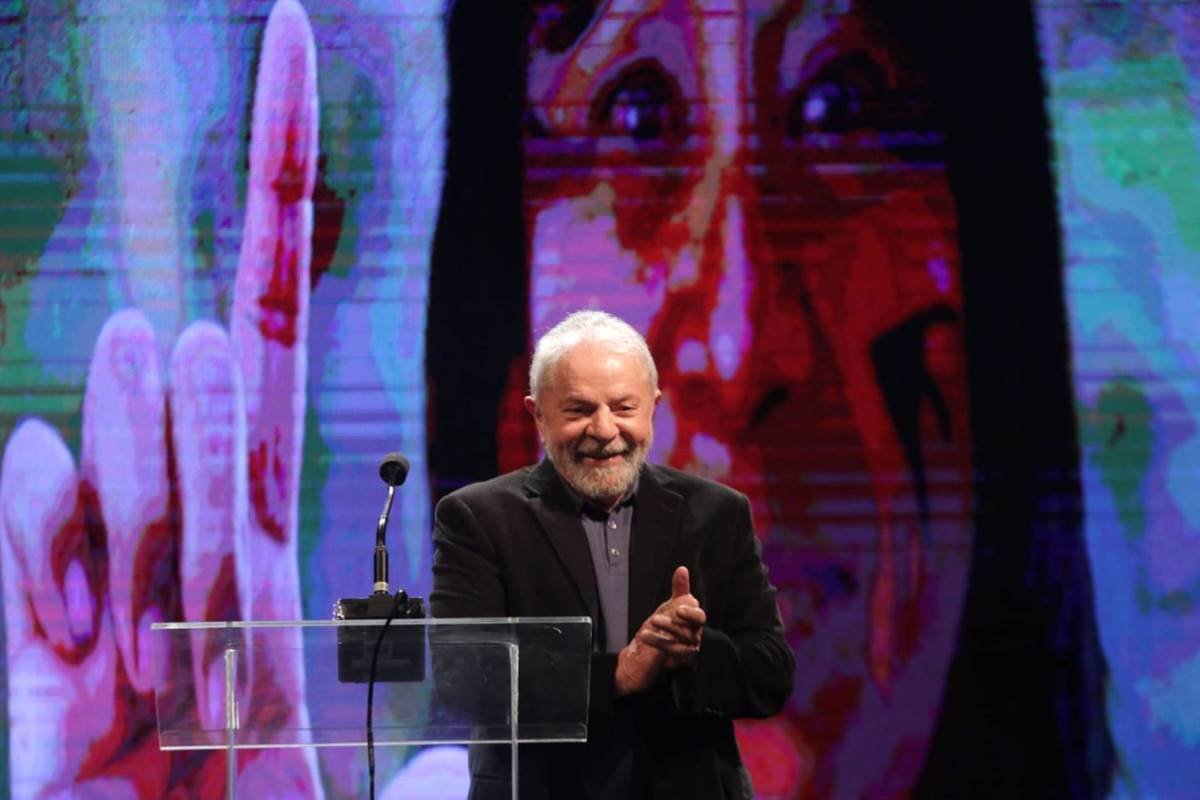 O ex-presidente Luiz Inácio Lula da Silva (PT), faz seu discurso após a apuração das eleições 2022