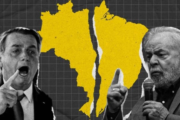 Lula e Bolsonaro dividindo o Brasil