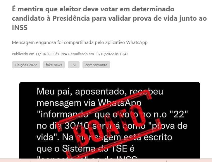 Fato ou Boato TSE