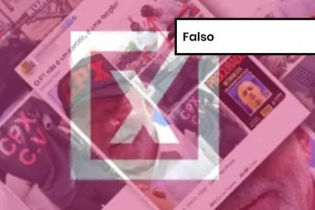Imagem colorida de postagem falsa sobre Lula