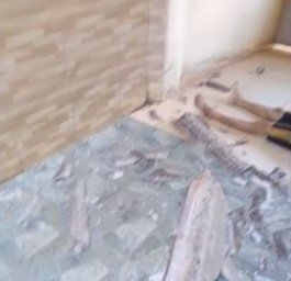 pernas de homem branco magro caído no chão