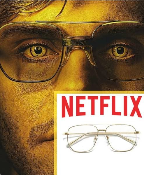 Foto colorida de um óculos semelhante ao que Jeffrey Dahmer usava-Metrópoles