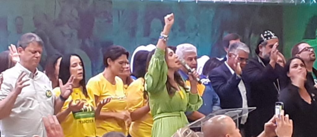 Michelle Bolsonaro e Tarcísio de Freitas