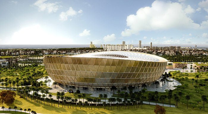 O estádio Lusail, que sediará a final da Copa do Mundo de 2022