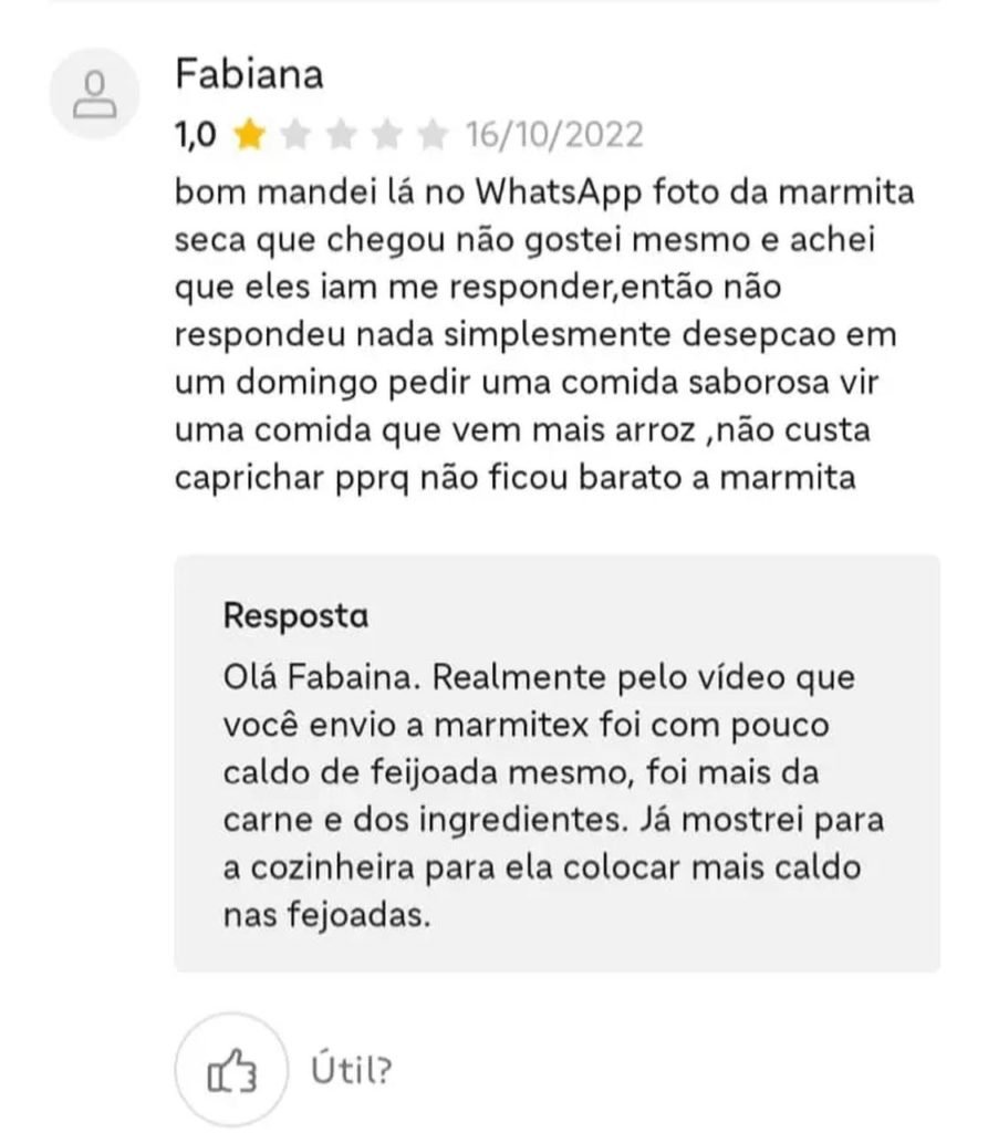 Restaurante responde avaliação de consumidores no Ifood de forma sincera e viraliza - Metrópoles