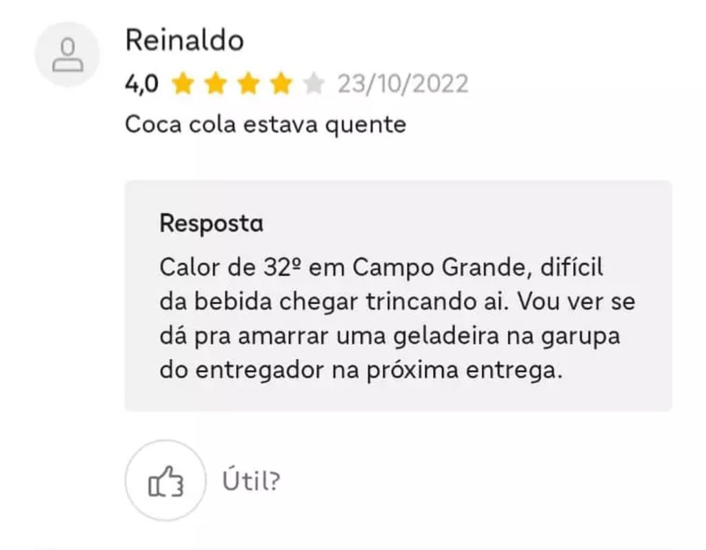 Restaurante responde avaliação de consumidores no Ifood de forma sincera e viraliza - Metrópoles