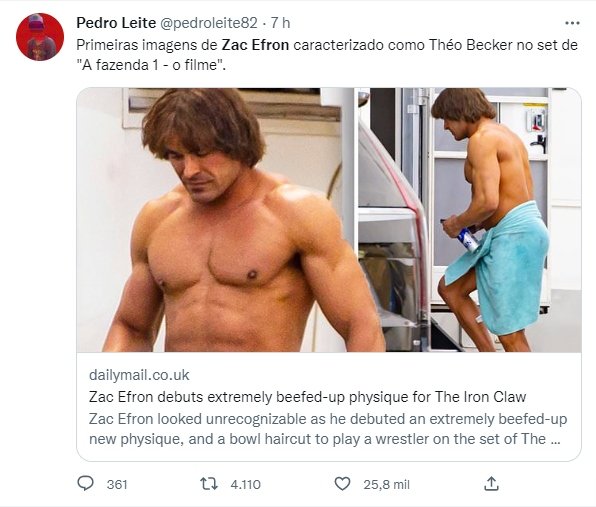 Zac Efron aparece com rosto diferente e fãs o comparam com