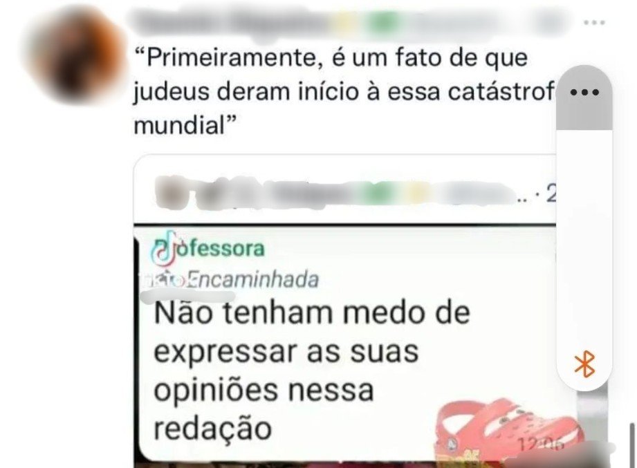 Postagem no Twitter com os dizeres: