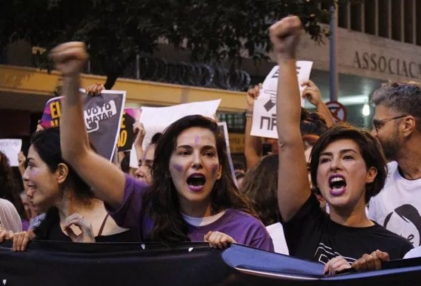 Atrizes da Globo em ato #EleNão contra Bolsonaro (Reprodução)
