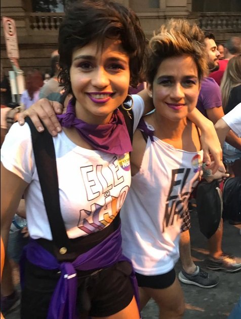 Atrizes da Globo em ato #EleNão contra Bolsonaro (Reprodução)