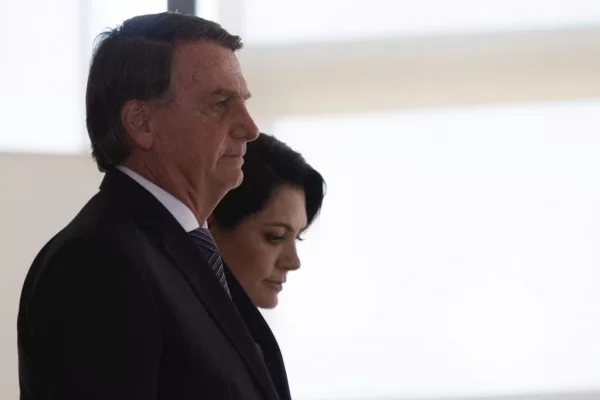 O presidente da República, Jair Bolsonaro e a primeira-dama, Michelle