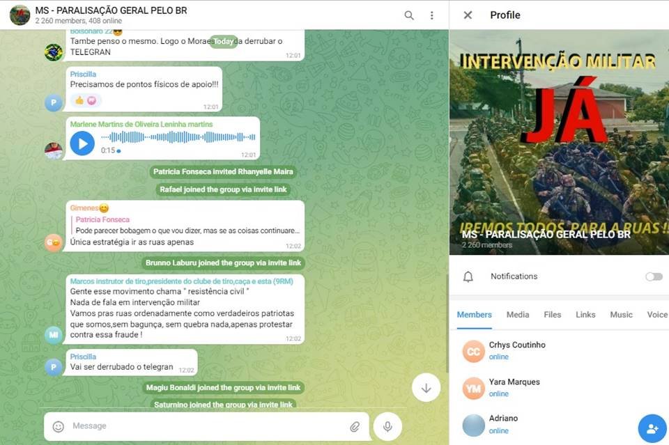 Após TSE barrar grupos golpistas no Telegram, bolsonaristas migram para  chat dos anos 90 – Política – CartaCapital