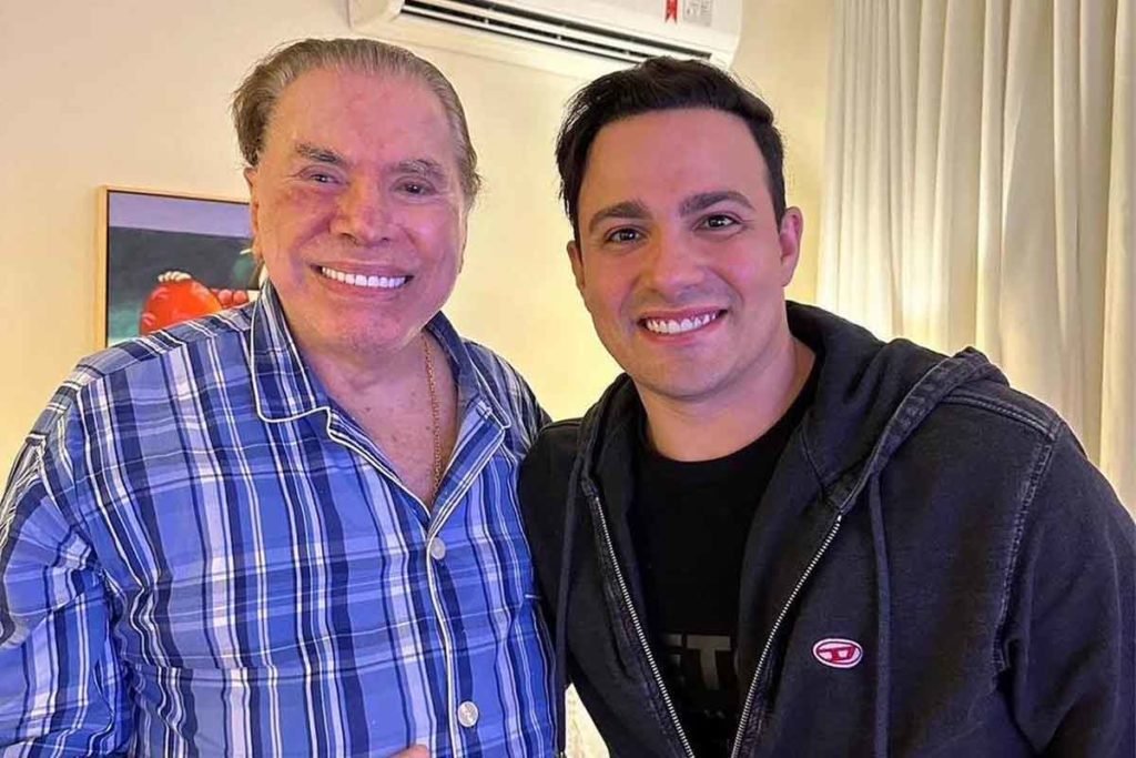 Foto de Silvio Santos e Gustavo Moura