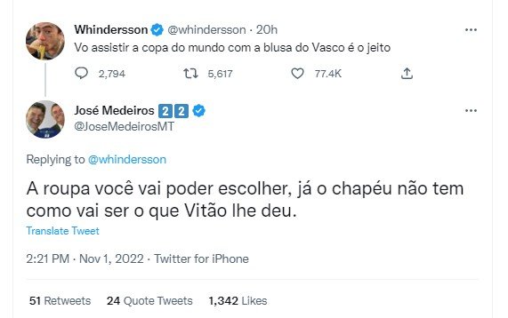 José Medeiros provocando Whindersson Nunes