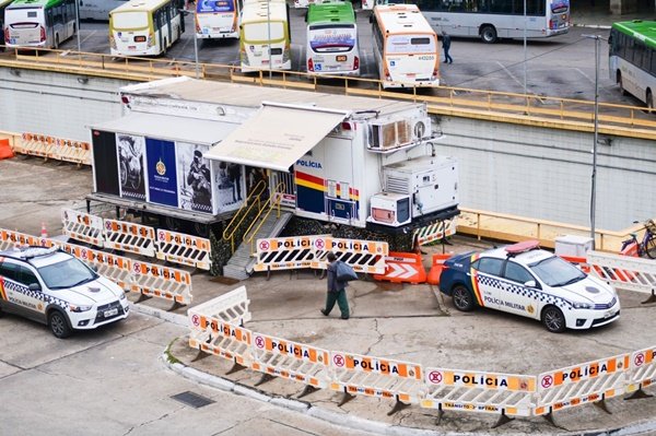 Foto da segurança na Rodoviária