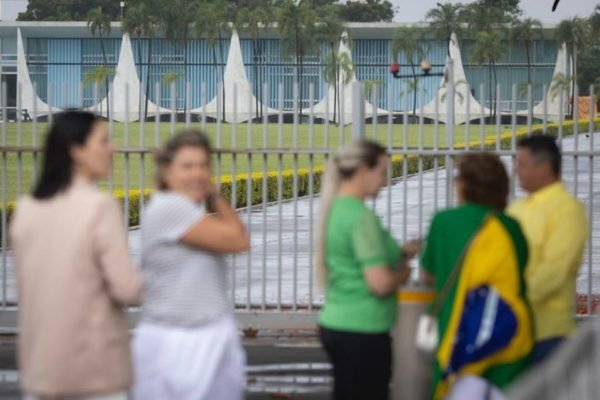 Bolsonaristas no cercadinho