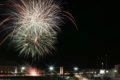 Fogos no céu de Brasília e Esplanada ao fundo