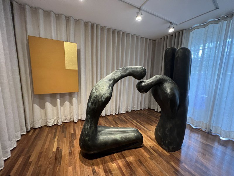 Escultura Maria Martins e quadro Mira Schendel 2_Easy-Resize.com