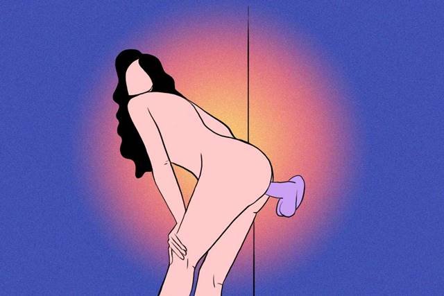 Ilustração posições sexuais com dildo de ventosa - Metrópoles