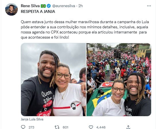 Jornalista é acusada de machismo depois de criticar Janja