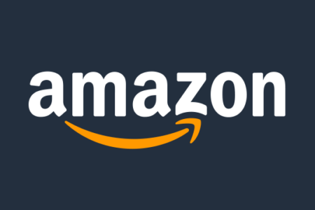 Imagem colorida do logo da Amazon