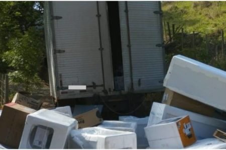 Caminhão roubado recuperado em Minas Gerais - Metrópoles