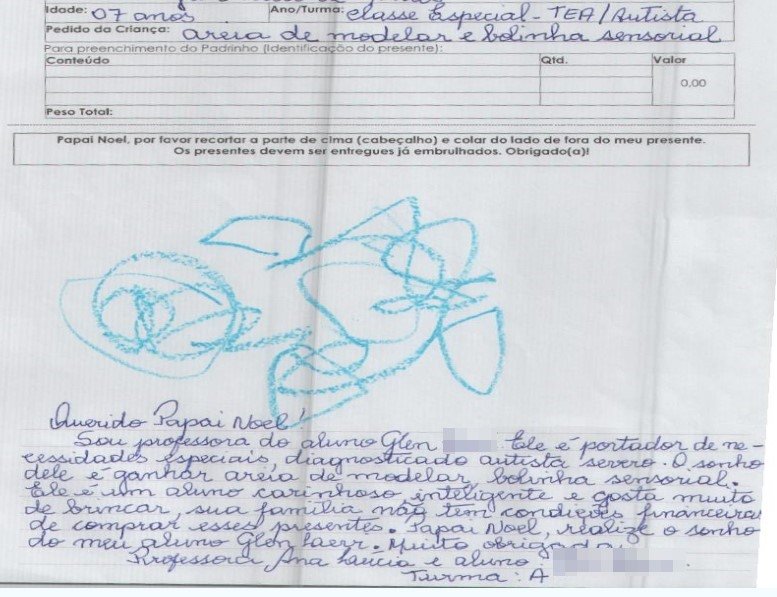 Cartinha para Papai Noel: criança do DF pede bicicleta para ir pra escola, Distrito Federal