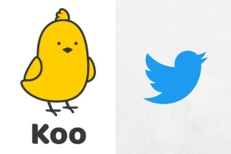 Logo das redes sociais Koo e Twitter - Metrópoles