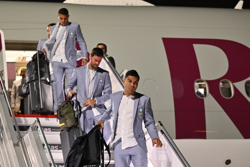 Seleção Brasileira desembarca no Catar - Metrópoles