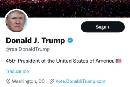 Twitter de Donald Trump - Metrópoles