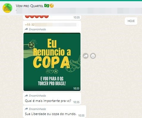 Grupos bolsonaristas comemoram a eliminação do Brasil na Copa com