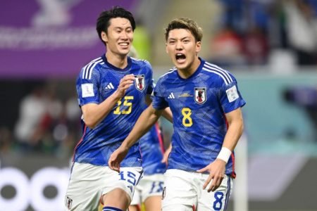 Japão comemora gol na Copa do Mundo - Metrópoles