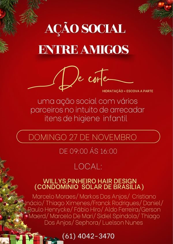 Imagem colorida de um cartaz vermelho com as letras brancas