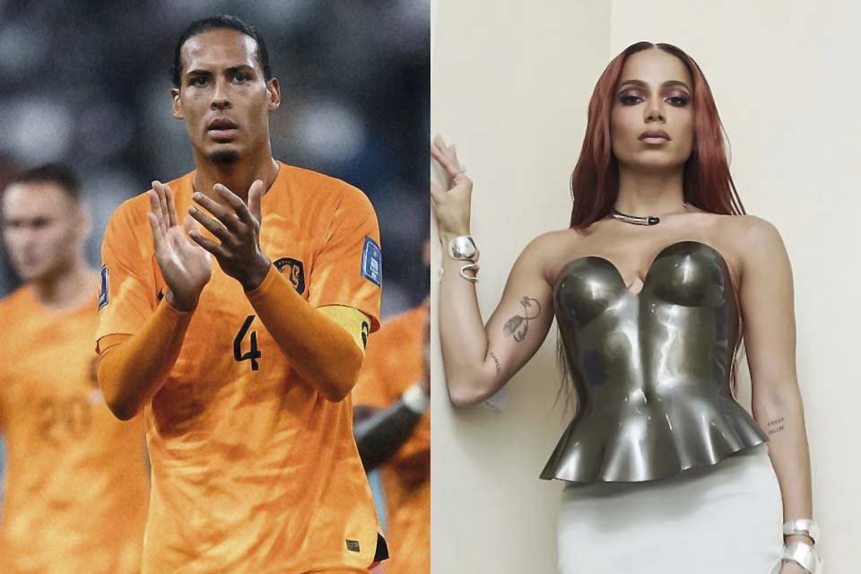 Virgil van Dijk, jogador da Holanda, e Anitta
