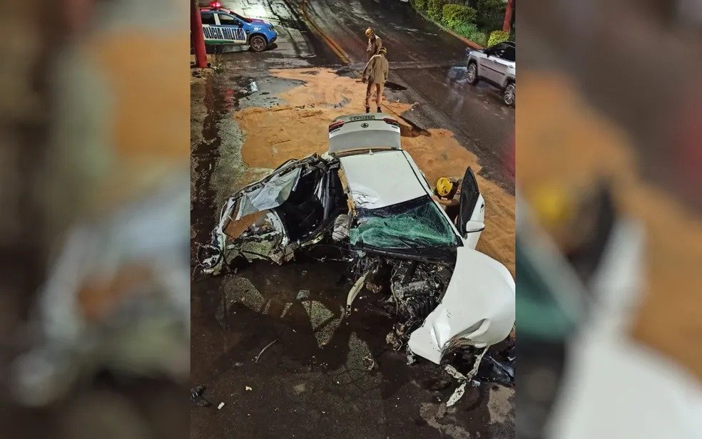 goias carro destruido anapolis