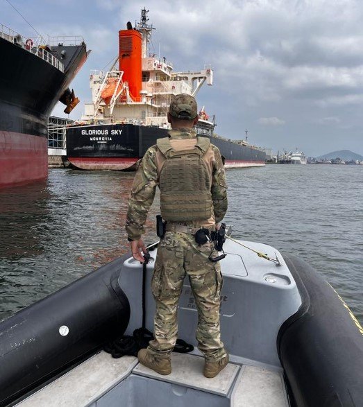 PF realiza ação conjunta em combate ao tráfico internacional de drogas, no Porto de Santos