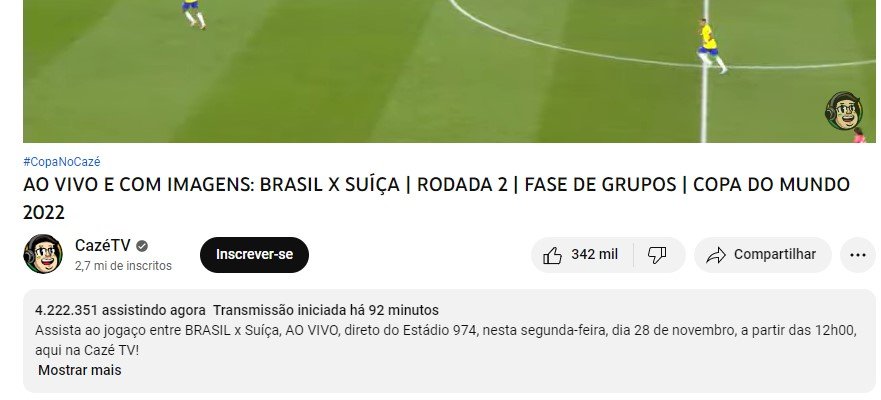 Casimiro anuncia que transmitirá jogos da Copa do Mundo na Twitch