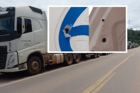 caminhões empresa Blairo Maggi atacados manifestantes
