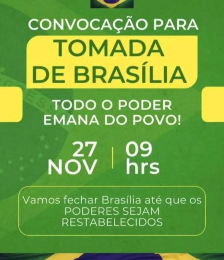 Convocação de protestos bolsonaristas