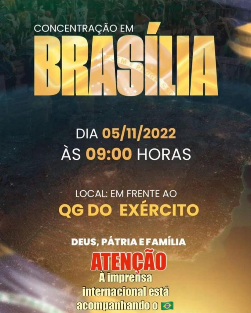 Convocação de protestos bolsonaristas