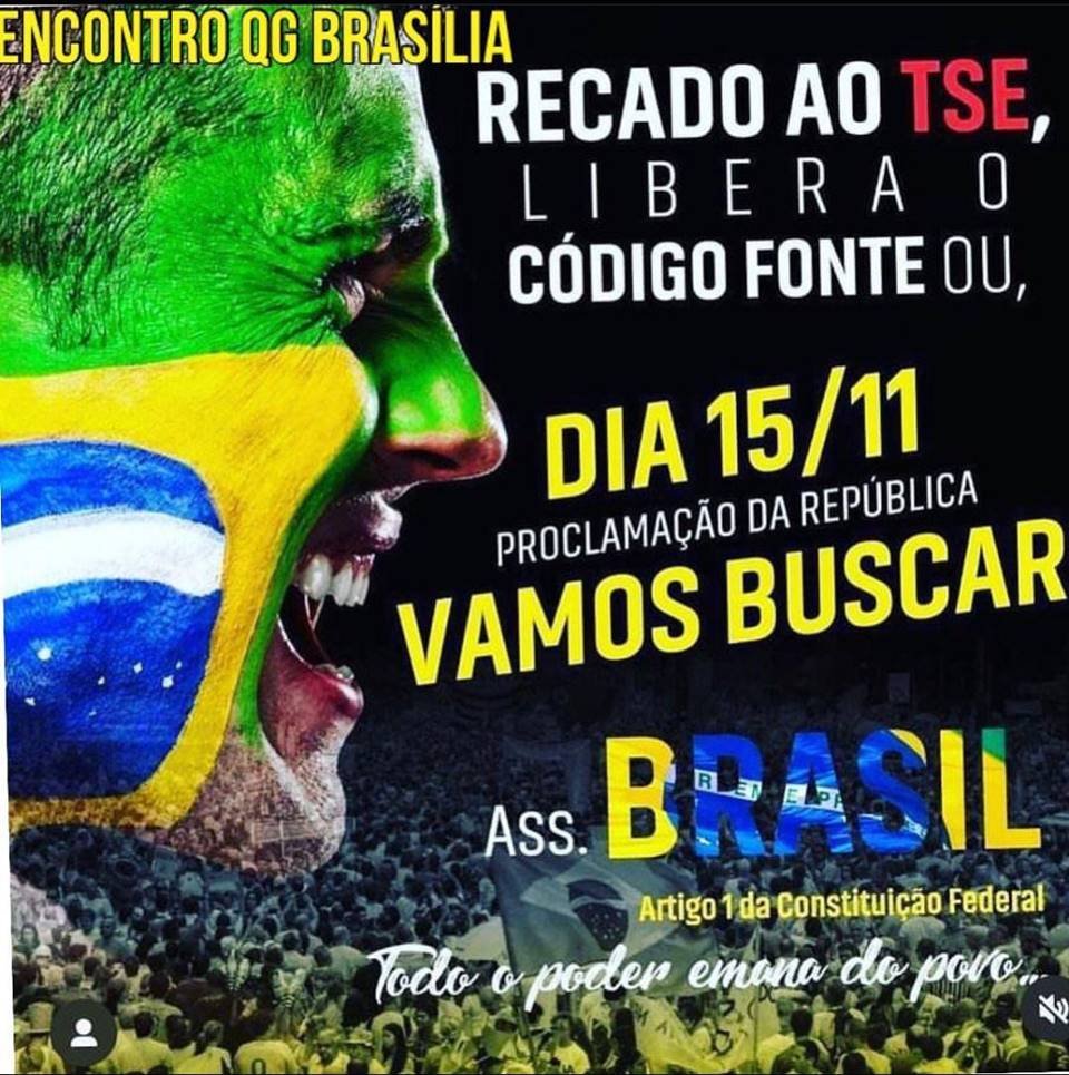 Convocação de protestos bolsonaristas