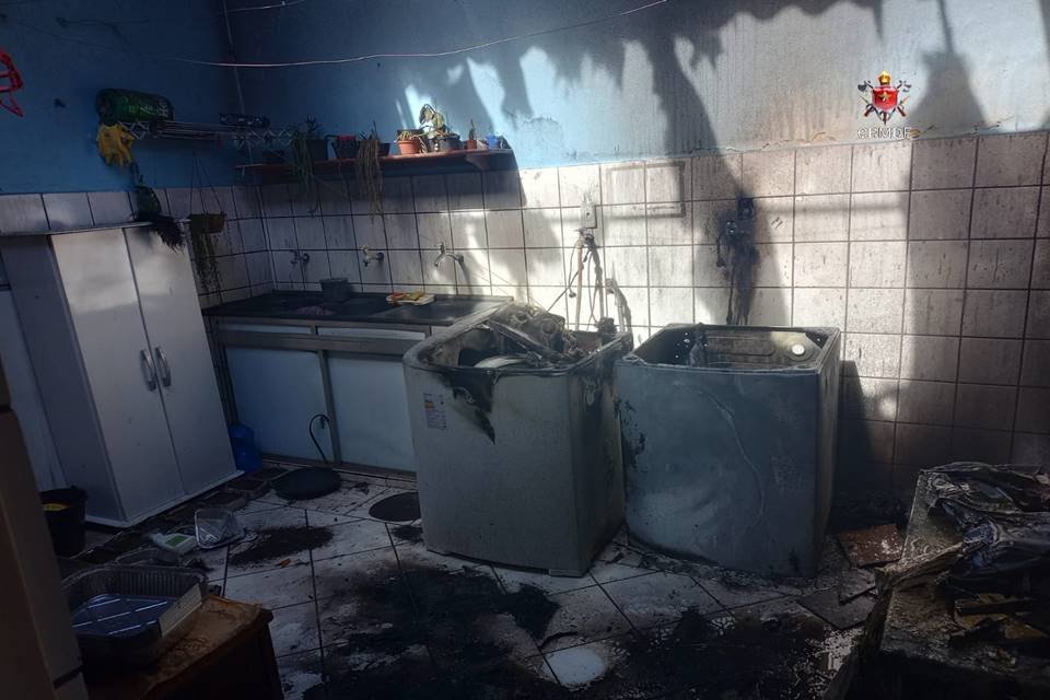 Incêndio em residência Santa Maria