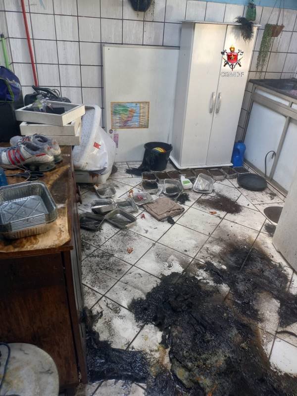Incêndio em residência Santa Maria