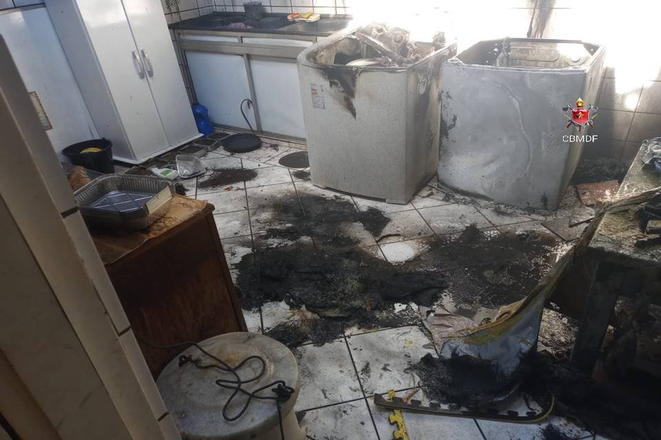 Incêndio em residência Santa Maria