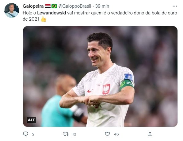 Prints do Twitter com apoio a Lewandowski - Metrópoles