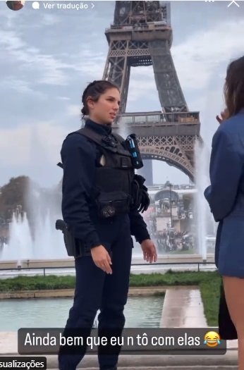 Gabriela Versiane, Vanessa Lopes et Gabily ne sont pas autorisées à se tenir à moitié nues devant la Tour Eiffel (Reproduction : Instagram)