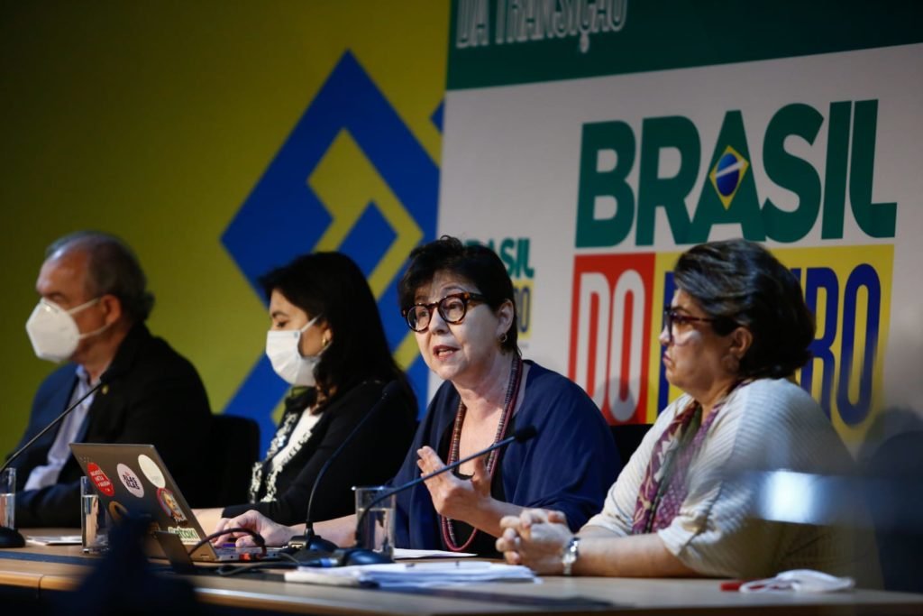 Aloizio Mercadante, Simone Tebet, Tereza Campello e Marcia Lopes participam da coletiva T de Desenvolvimento Social e Combate à Fome - metrópoles