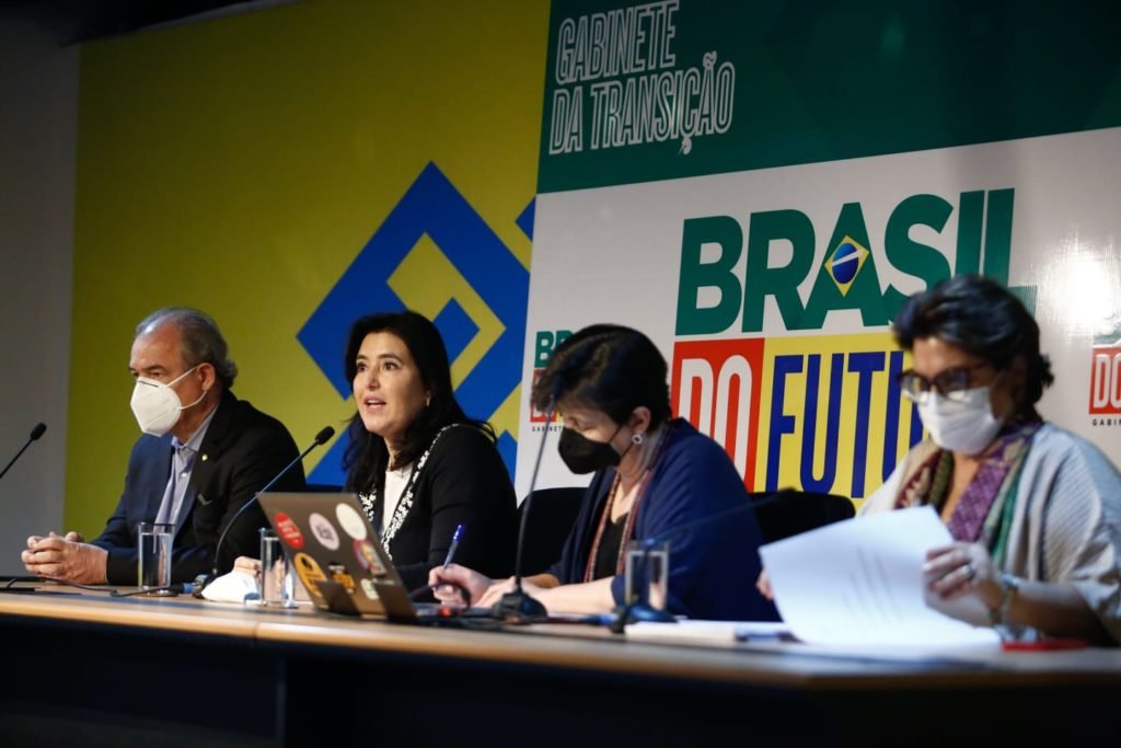 Aloizio Mercadante, Simone Tebet, Tereza Campello e Marcia Lopes participam da coletiva T de Desenvolvimento Social e Combate à Fome - metrópoles