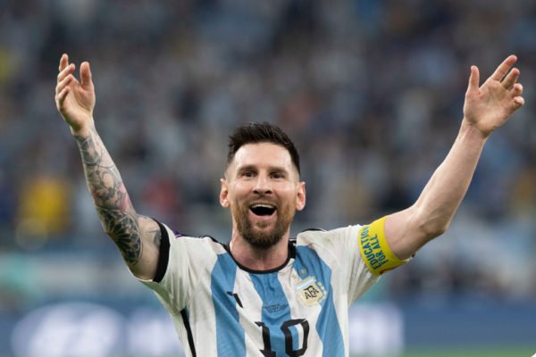 Lionel Messi celebrando - Argentina - Copa do Mundo