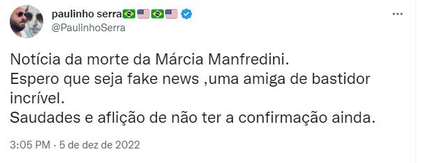 post no Twitter - Metrópoles
